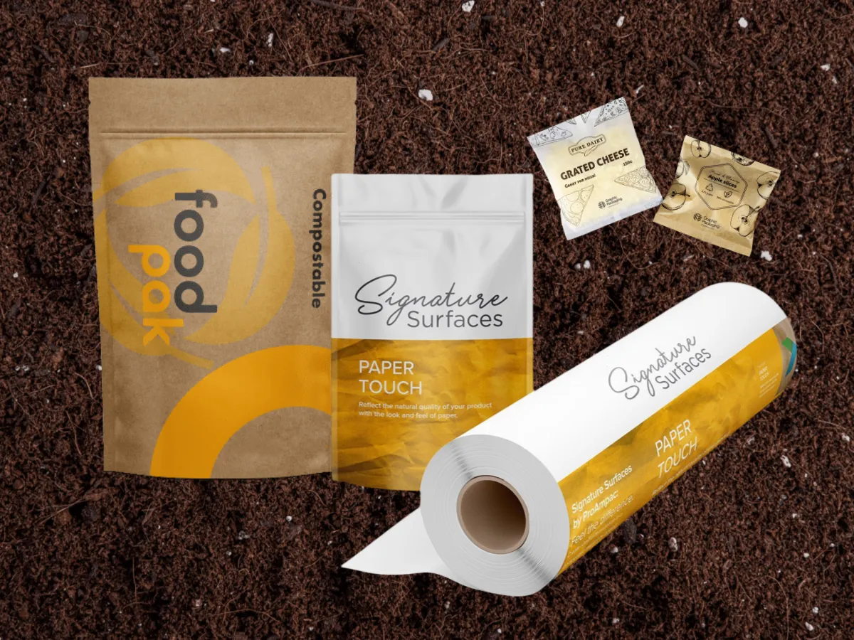 5.Solución personalizada de envasado flexible sostenible， Envases flexibles compostables
