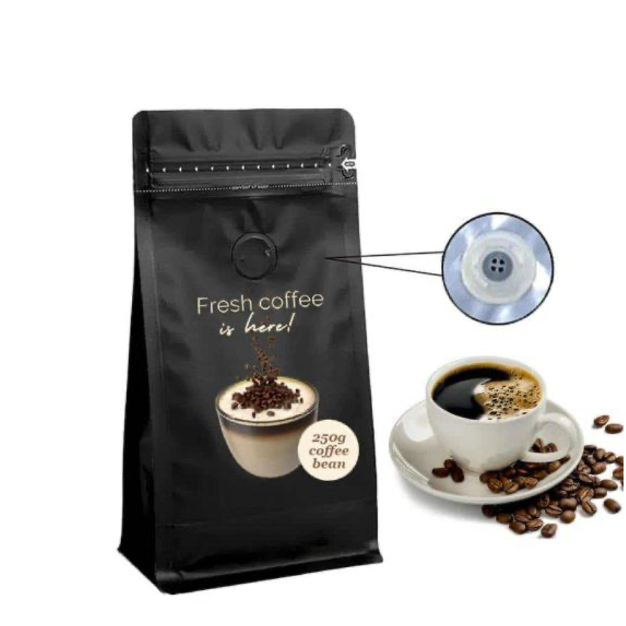 custom flat buttom pouches for coffee