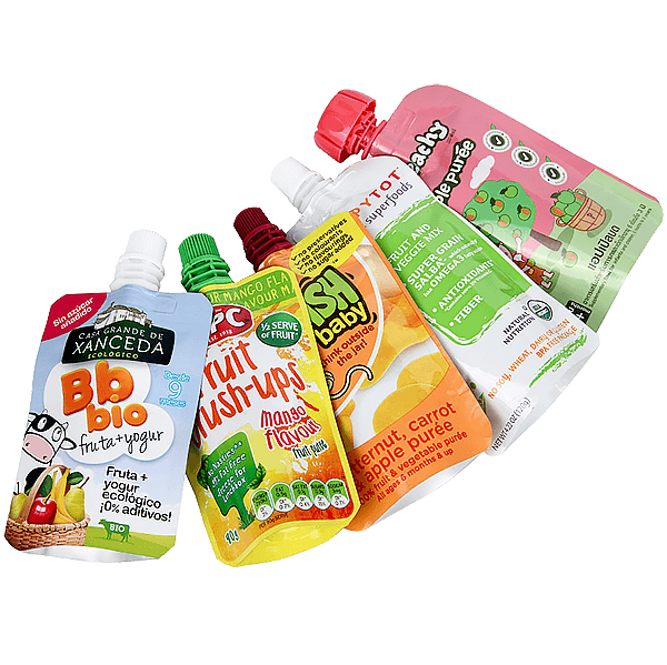custom spout pouch for baby food
