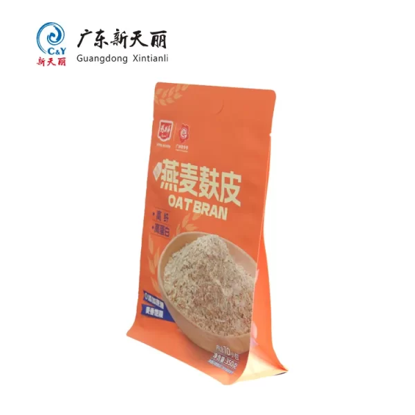 Custom Flat Bottom Stand Up Pouches Wholesale For Oatmeal-4