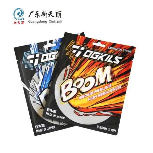 Custom Lay-flat Pouches, Badminton String 3 Side Seal Pouch-2