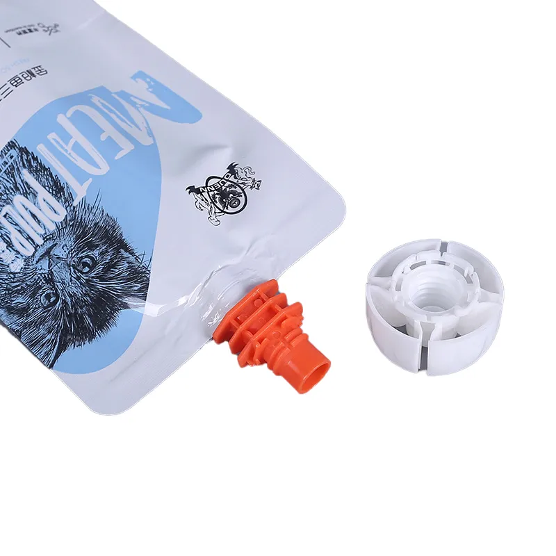 Custom Pet Food Packaging Pouch with Spout & Cap
