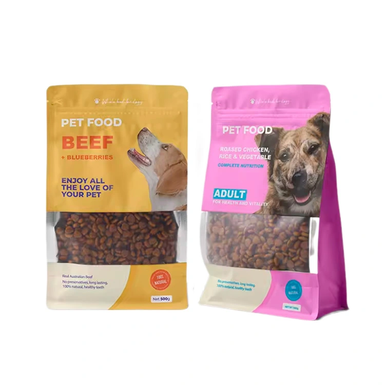 Custom Pet Food Packaging Pouch with clear window