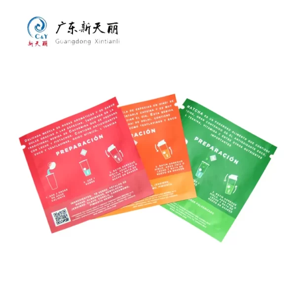 Custom-Printed Lay Flat Pouches, 3 Side Seal Tea Bag Pouches-1