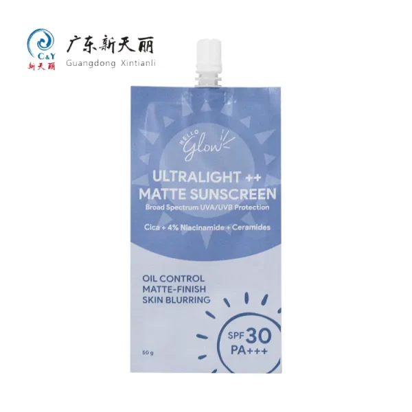 Liquid Spout Bags Wholesale, Custom Sunscreen Lotion Pouch-6