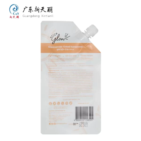 Skin Care Liquid Custom Stand Up Pouches With Spout-1