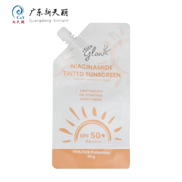 Skin Care Liquid Custom Stand Up Pouches With Spout-2