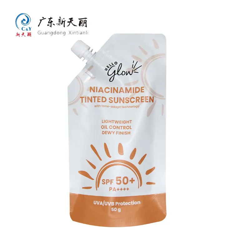Skin Care Liquid Custom Stand Up Pouches With Spout-5