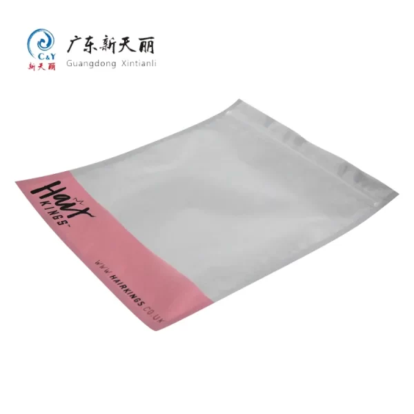 Wig Flat Pouches Wholesale With Zipper and Clear Window-1
