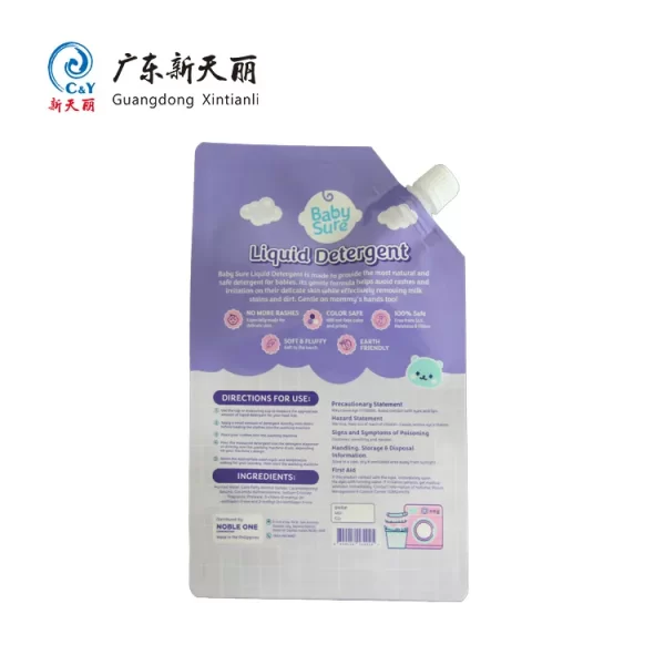 Spout Stand Up Pouches Wholesale, Liquid Detergent Packaging-5
