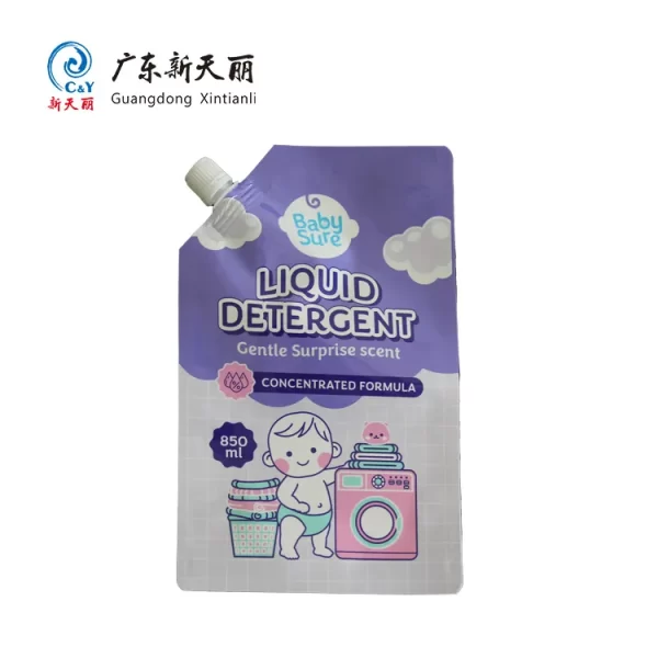 Spout Stand Up Pouches Wholesale, Liquid Detergent Packaging-6