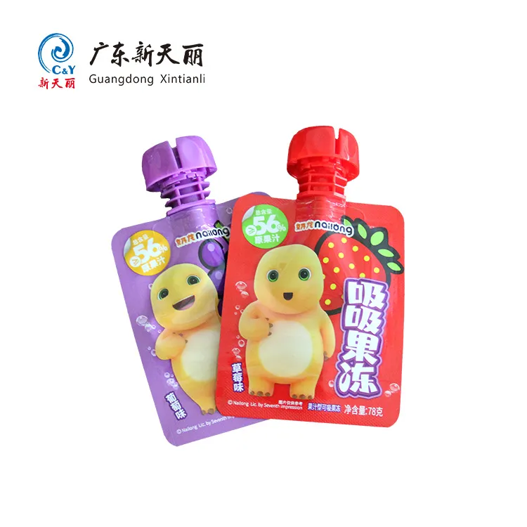 Stand Up Squeeze Pouches Wholesale For Jelly Drink & Baby Puree-5