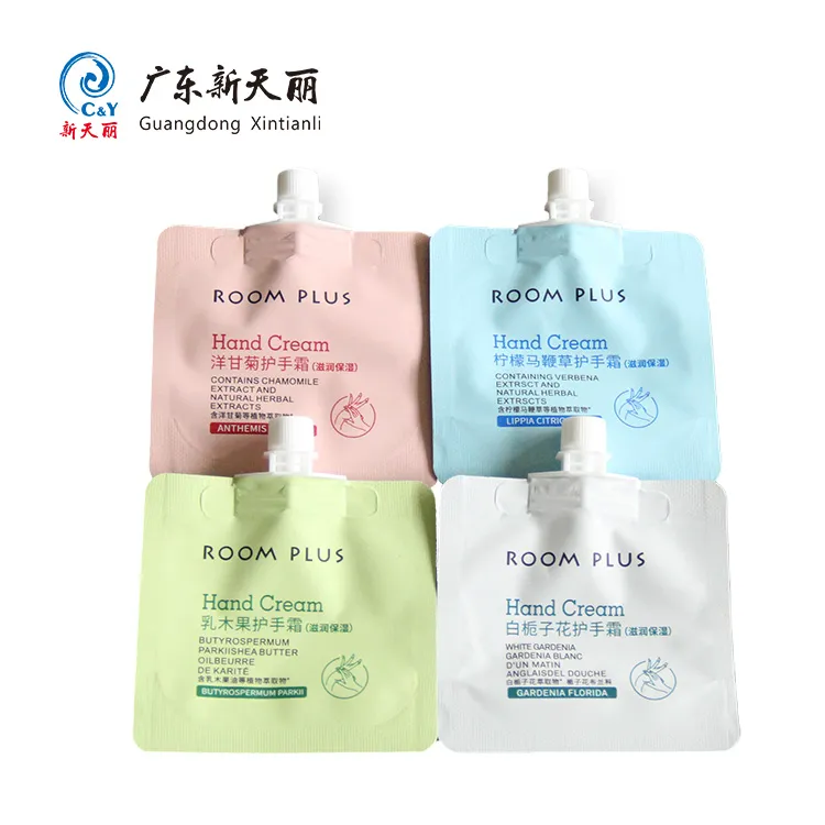 Bulk Custom Printed Stand Up Pouch With Spout for Hand Cream-2
