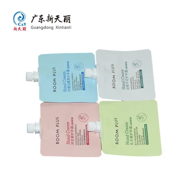Bulk Custom Printed Stand Up Pouch With Spout for Hand Cream-3