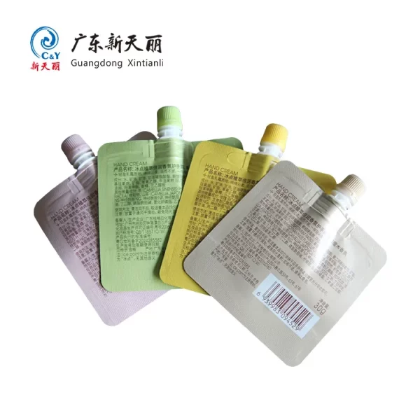 Custom Design Cosmetic Packaging, Bulk Sachet Spout Pouch-1