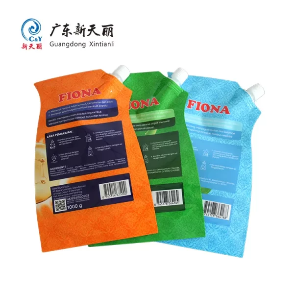 Flat Bottom Spout Pouch Customized, Shampoo Pouch Wholesale – Bild 3