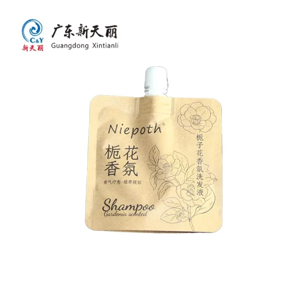 Shampoo Custom Printed Kraft Stand Up Pouches With Spout-4