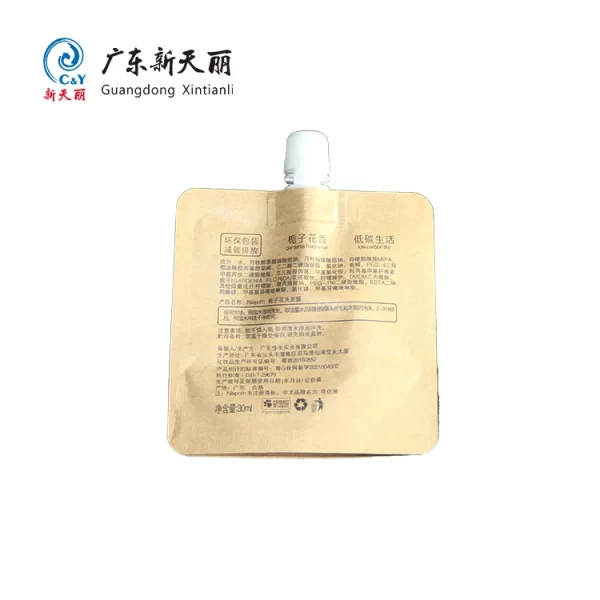 Shampoo Custom Printed Kraft Stand Up Pouches With Spout-5