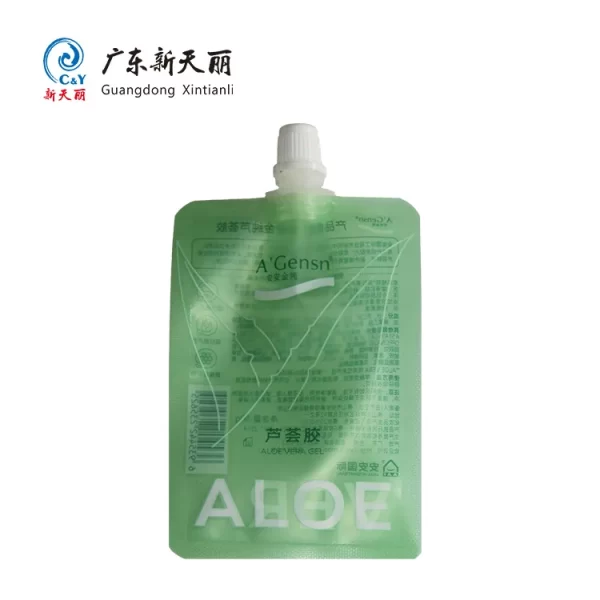 Pochettes d'emballage cosmétique avec bec verseur Wholesale pour gel d'aloe vera-4