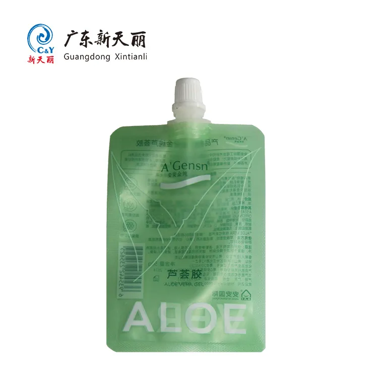 Pochettes d'emballage cosmétique avec bec verseur Wholesale pour gel d'aloe vera-4