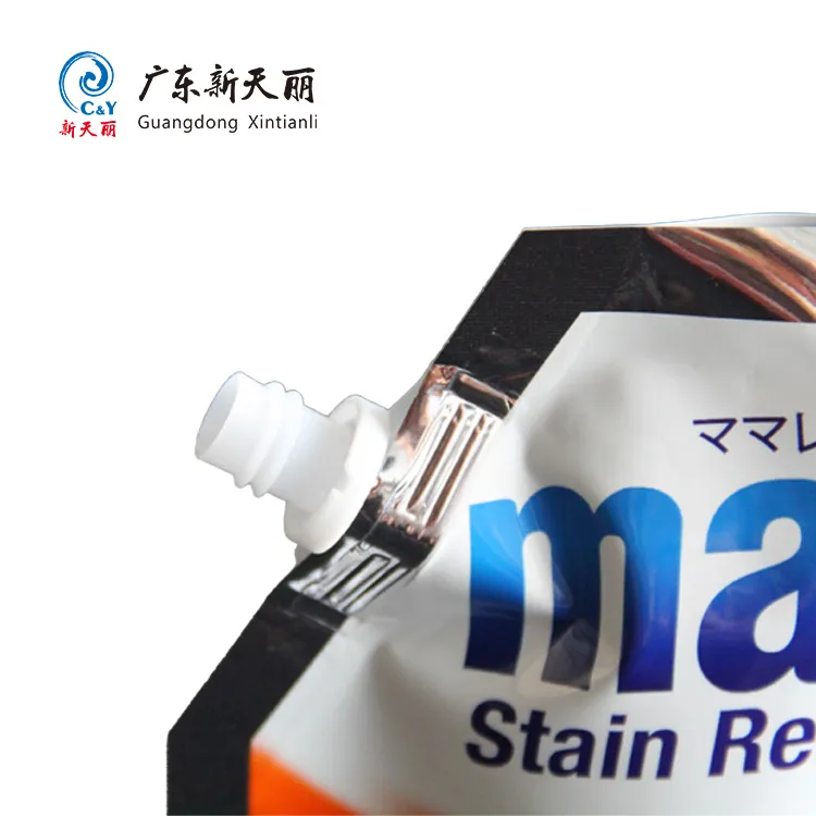 Wholesale Flat Bottom Spout Pouch, Detergent Liquid Pouch-3