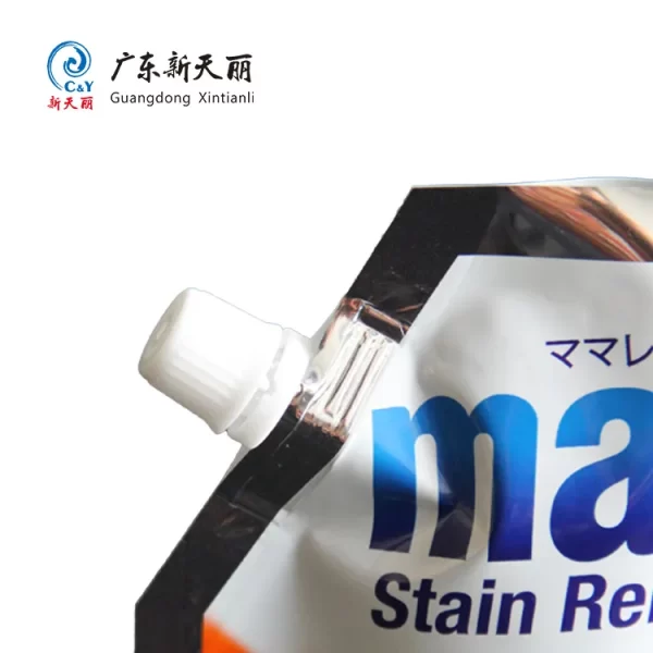 Wholesale Flat Bottom Spout Pouch, Detergent Liquid Pouch-4