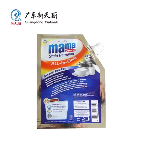 Wholesale Flat Bottom Spout Pouch, Detergent Liquid Pouch-6