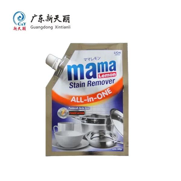 Wholesale Flat Bottom Spout Pouch, Detergent Liquid Pouch-7