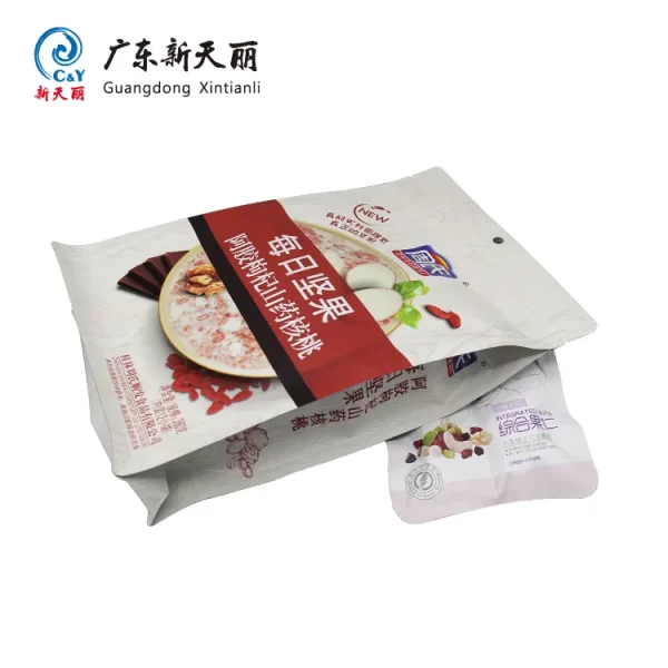 Custom Flat Bottom Pouches, 8-Side Seal Food Packaging Bags-4