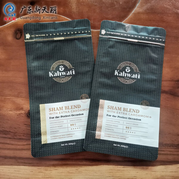 Wholesale Coffee Packaging Bags, Flat Bottom Zipper Pouch-7