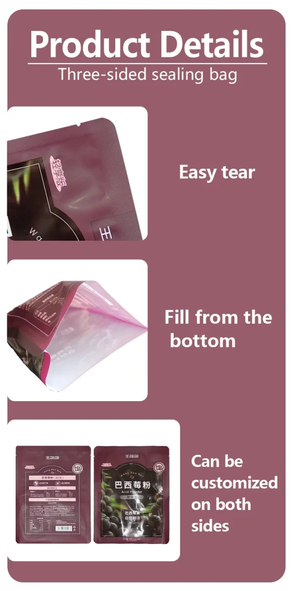 Custom Dry Powder Packaging Bags, Bulk Solid Drink Pouches-5