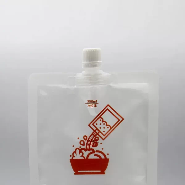 Mono-Material Custom Drink Pouches, Spout Liquid Pouch Bags-3