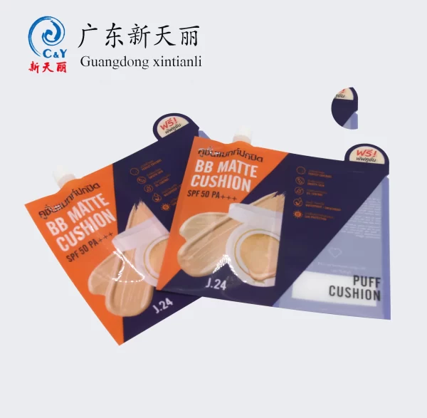 Wholesale Cosmetics Packaging, Custom Foundation Spout Bags-4