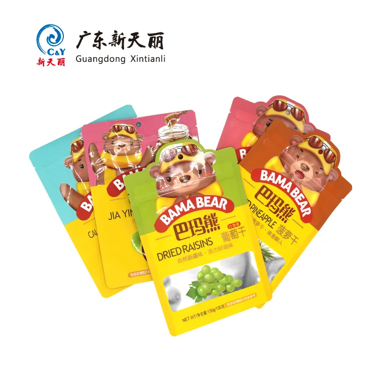 Custom Food Pouch Packaging, Snack Standing Zipper Pouch-3