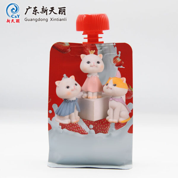 Customized Fruit Purees Spout Pouch Packaging Anti Choke