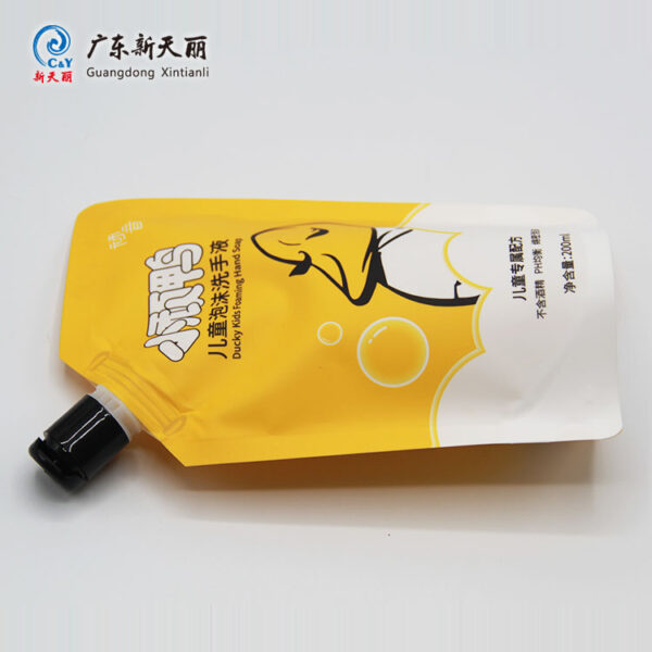 Custom Print Bulk Liquid Pouch Bag With Spout For Hand Soap