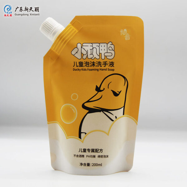Custom Print Bulk Liquid Pouch Bag With Spout For Hand Soap