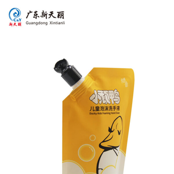 Custom Print Bulk Liquid Pouch Bag With Spout For Hand Soap