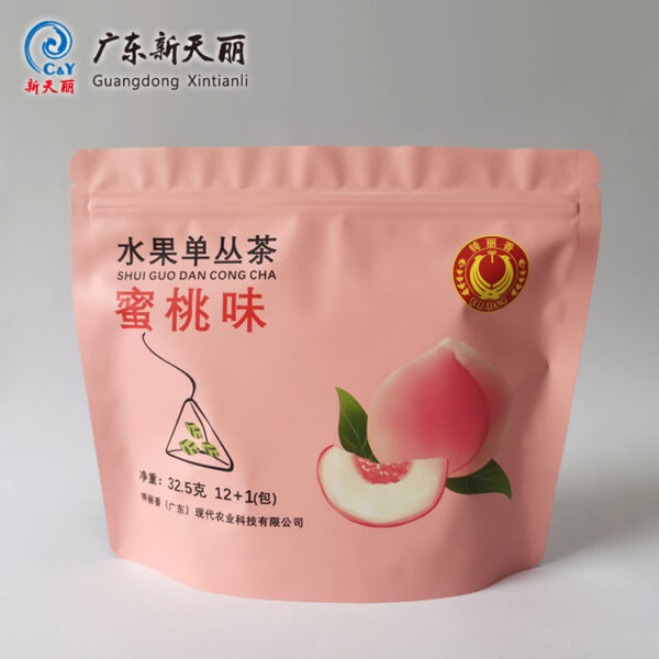 Custom Printed Tea Packaging, Fruit Tea Zipper Pouches Bulk