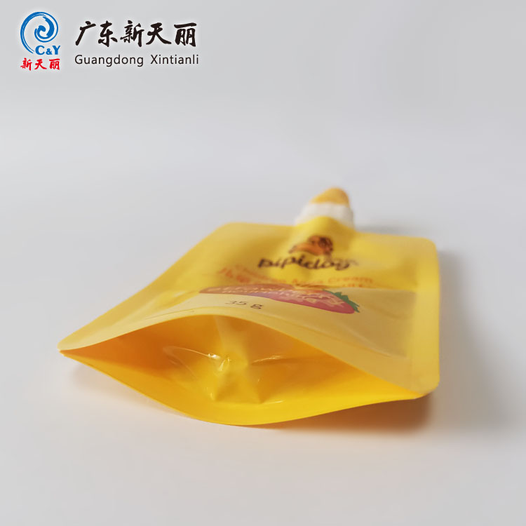 Lotion Custom Pouch Packaging, Cosmetic Stand Up Spout Pouch