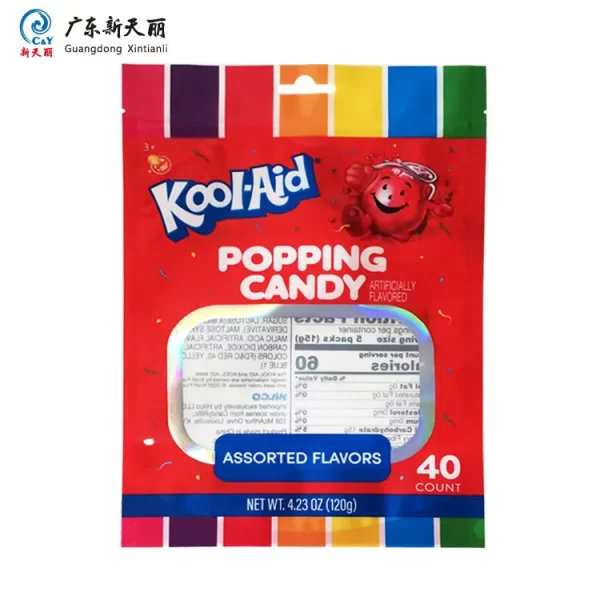 Custom Printed Candy Bags, Bulk Zipper Pouch With Window