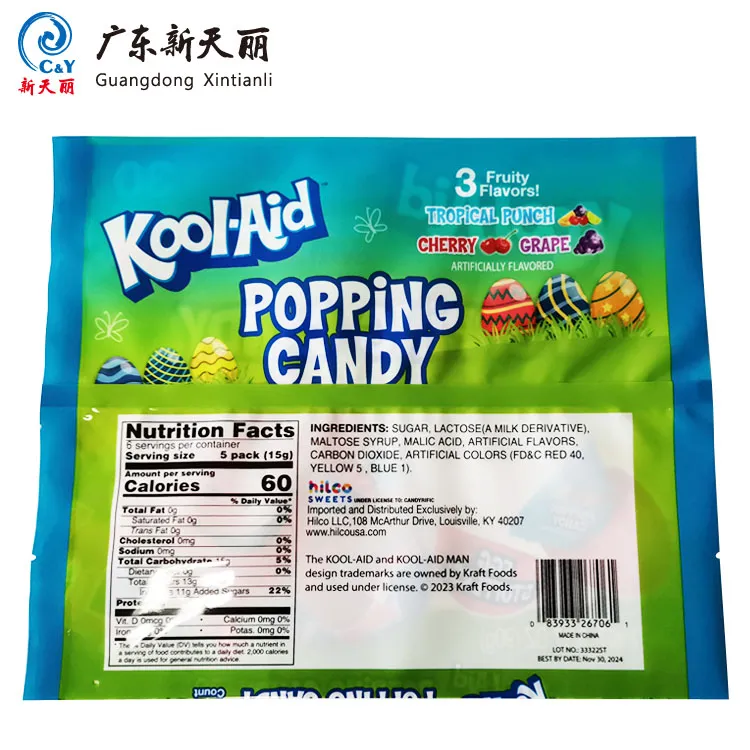 Custom Candy Packaging Pouch, Support 10 Colors Printing