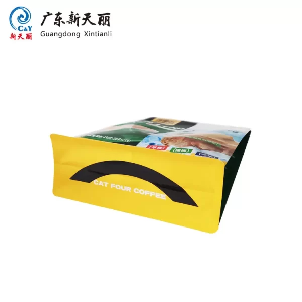 Sacs de café imprimés sur mesure, sachets de café instantané à fond plat