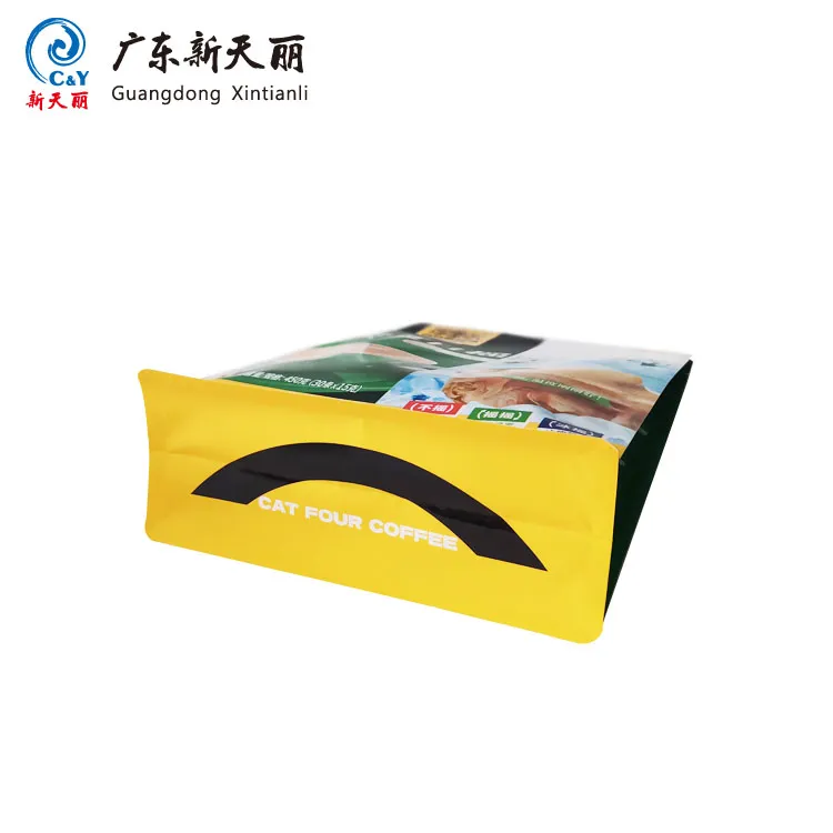 Пользовательские печати кофе мешки, растворимый кофе плоский дно пакеты