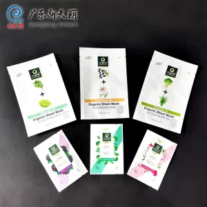 Face Sheet Mask Packaging, Custom 3 Side Seal Foil Pouches