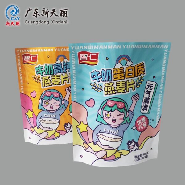 OEM Food Package Bag, Custom Print Oatmeal Stand Up Pouch