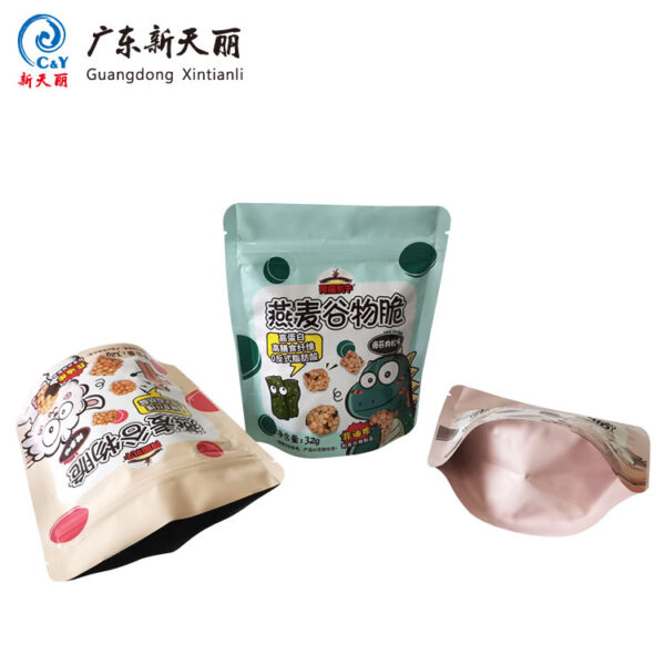 Custom Printed Doypack With Zipper, OEM Cereal Stand Pouches