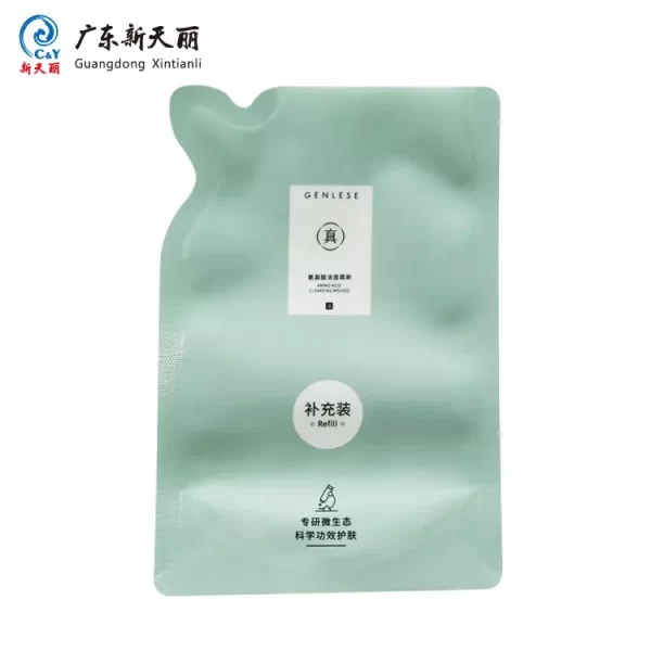 Custom Print Stand Up Pouches For Facial Cleanser Refills