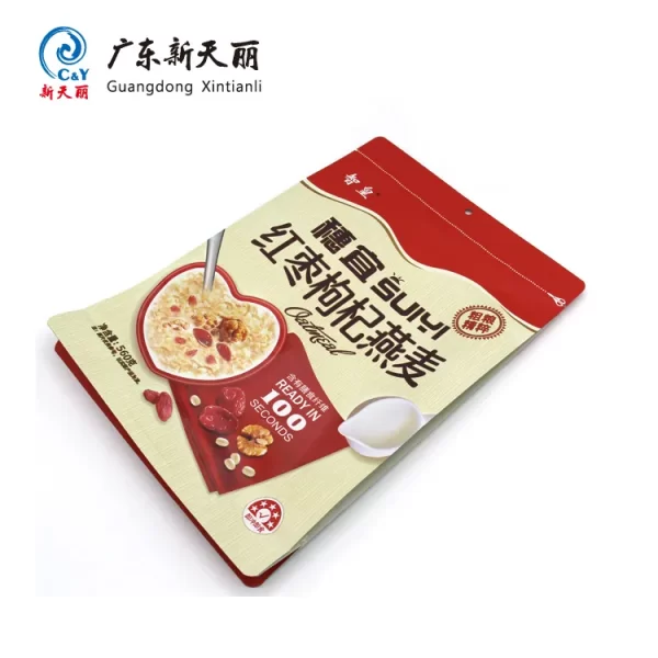 Овсянка плоское дно пакет пользовательских, OEM 8 боковое уплотнение пакет