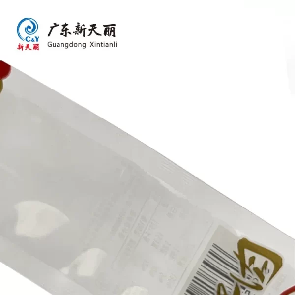 Bolsa transparente OEM con sellado en tres lados, Envasado personalizado de cecina de vacuno